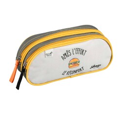 Quo Vadis - Trousse scolaire - Rectangle - Shaman - Reconfort - Toile (polyester) - 2 compartiment(s)