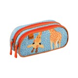 Quo Vadis - Trousse scolaire - Rectangle - Animascot - Toile (polyester) - 2 compartiment(s) -  par 8
