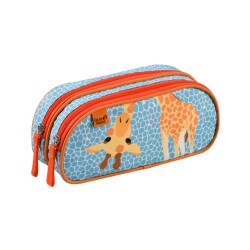 Quo Vadis - Trousse scolaire - Rectangle - Animascot - Toile (polyester) - 2 compartiment(s) -  par 8