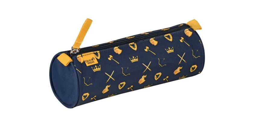 Quo Vadis - Trousse scolaire - Ronde - Louise & Arthur - Chevalier - 23x8x8 cm Toile (polyester) - 1 compartiment(s)