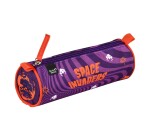 Quo Vadis - Trousse scolaire - Ronde - Space invaders - Violet - 23x8x8 cm Toile (polyester) - 1 compartiment(s)