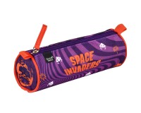 Quo Vadis - Trousse scolaire - Ronde - Space invaders - Violet - 23x8x8 cm Toile (polyester) - 1 compartiment(s)