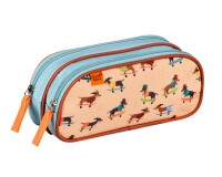 Quo Vadis - Trousse scolaire - Rectangle - Animascot - Chien - Toile (polyester) - 2 compartiment(s)