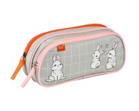 Quo Vadis - Trousse scolaire - Rectangle - Animascot - Lapin - Toile (polyester) - 2 compartiment(s)