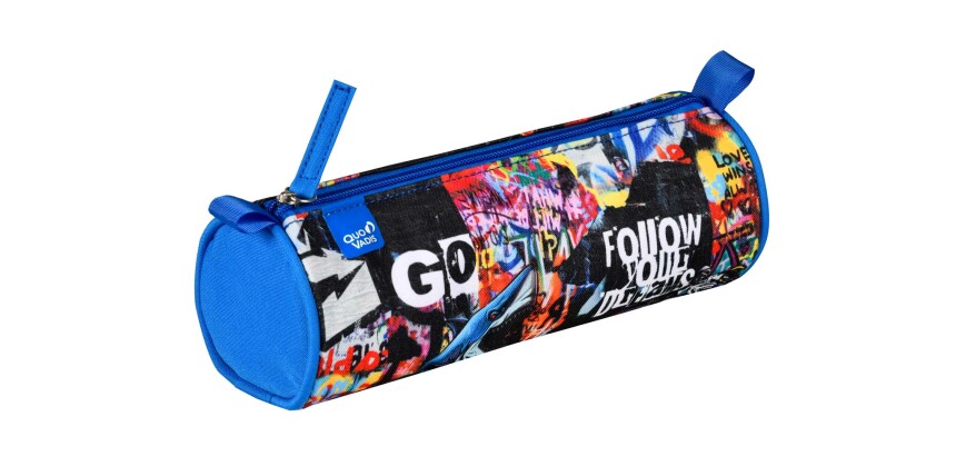 Quo Vadis - Trousse scolaire - Ronde - Graffiti - DREAMS - 23x8x8 cm Toile (polyester) - 1 compartiment(s)
