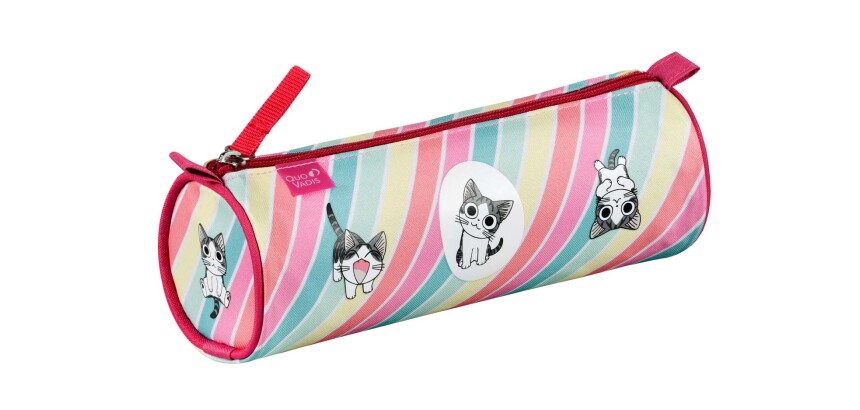 Quo Vadis - Trousse scolaire - Ronde - Chi - Arc en ciel - 23x8x8 cm Toile (polyester) - 1 compartiment(s)