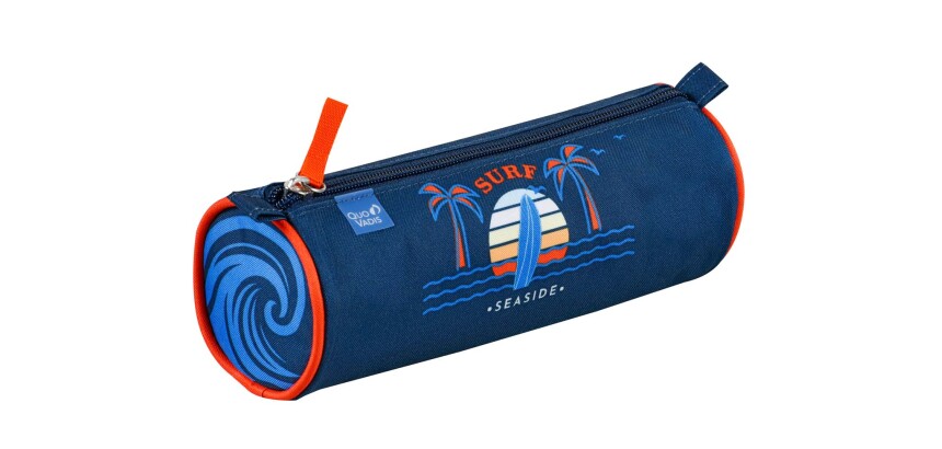Quo Vadis - Trousse scolaire - Ronde - One Way - Surf - 23x8x8 cm Toile (polyester) - 1 compartiment(s)
