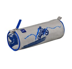Quo Vadis - Trousse scolaire - Ronde - One Way - Moto - 23x8x8 cm Toile (polyester) - 1 compartiment(s)