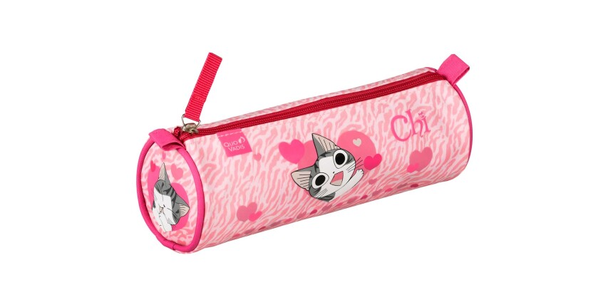 Quo Vadis - Trousse scolaire - Ronde - Chi - 23x8x8 cm - Toile (polyester) - 1 compartiment(s) -  par 8