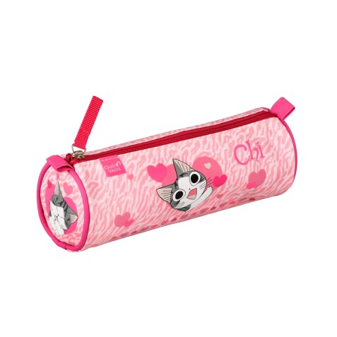 Quo Vadis - Trousse scolaire - Ronde - Chi - 23x8x8 cm - Toile (polyester) - 1 compartiment(s) -  par 8