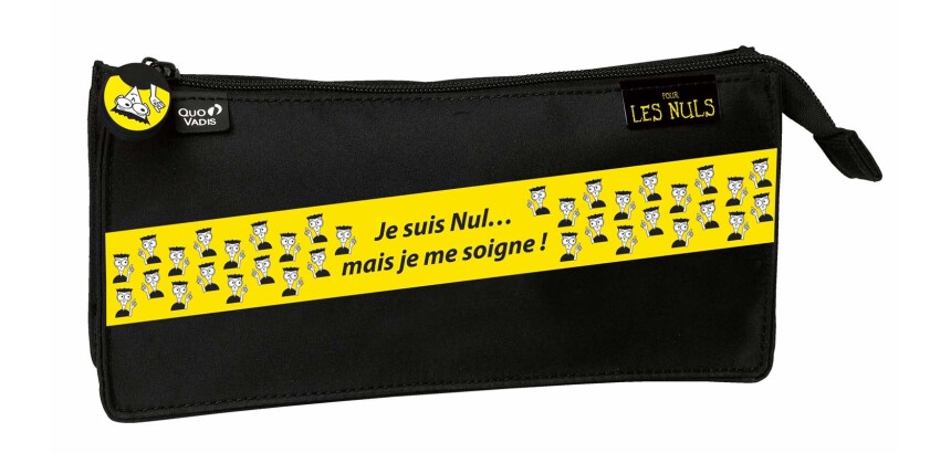 Quo Vadis - Trousse scolaire - Rectangle - Pour les nuls - 23,5x11,5 cm - Toile (polyester) - 1 compartiment(s) -  par 8
