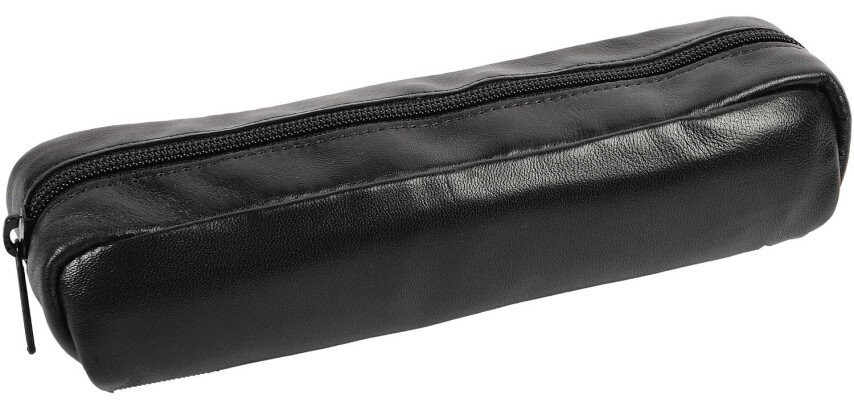 Quo Vadis - Trousse - Rectangle - Merinos - Noir - 20x6x4,5 cm Cuir pleine fleur de porc - 1 compartiment(s) - par 12