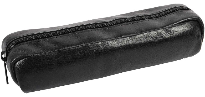 Quo Vadis - Trousse - Rectangle - Merinos - Noir - 20x6x4,5 cm Cuir pleine fleur de porc - 1 compartiment(s) - par 12