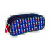 Quo Vadis - Trousse scolaire - Rectangle - Cities - Toile (polyester) - 2 compartiment(s) -  par 8
