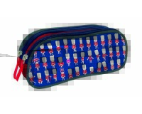 Quo Vadis - Trousse scolaire - Rectangle - Cities - Toile (polyester) - 2 compartiment(s) -  par 8