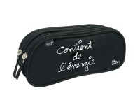 Quo Vadis - Trousse scolaire - Rectangle - Ben - Toile (polyester) - 2 compartiment(s) -  par 8