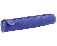 Quo Vadis - Trousse - Ronde - Velours - 17x3,5 cm - Cuir de vachette suédé - 1 compartiment(s) -  par 12