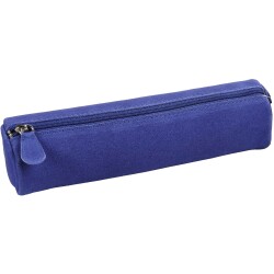 Quo Vadis - Trousse - Ronde - Velours - 22x6 cm - Cuir de vachette suédé - 1 compartiment(s) -  par 12