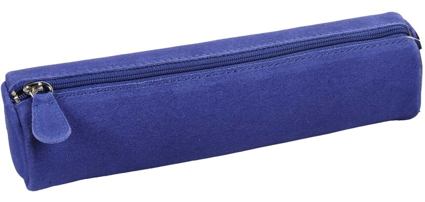 Quo Vadis - Trousse - Ronde - Velours - 22x6 cm - Cuir de vachette suédé - 1 compartiment(s) -  par 12