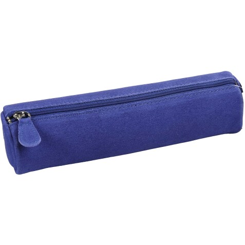 Quo Vadis - Trousse - Ronde - Velours - 22x6 cm - Cuir de vachette suédé - 1 compartiment(s) -  par 12