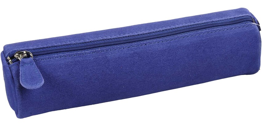 Quo Vadis - Trousse - Ronde - Velours - 22x6 cm - Cuir de vachette suédé - 1 compartiment(s) -  par 12
