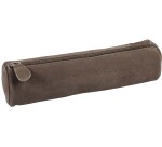 Quo Vadis - Trousse - Ronde - Velours - 22x6 cm - Cuir de vachette suédé - 1 compartiment(s) -  par 12