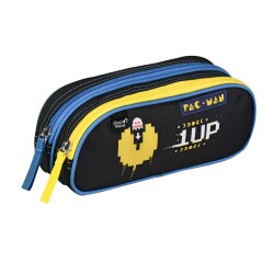 Quo Vadis - Trousse scolaire - Rectangle - Pac man - Toile (polyester) - 2 compartiment(s) -  par 8