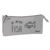 Quo Vadis - Trousse scolaire - Rectangle - Shaman - 23,5x11,5 cm - Toile (polyester) - 1 compartiment(s) -  par 8