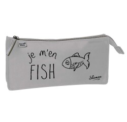 Quo Vadis - Trousse scolaire - Rectangle - Shaman - 23,5x11,5 cm - Toile (polyester) - 1 compartiment(s) -  par 8