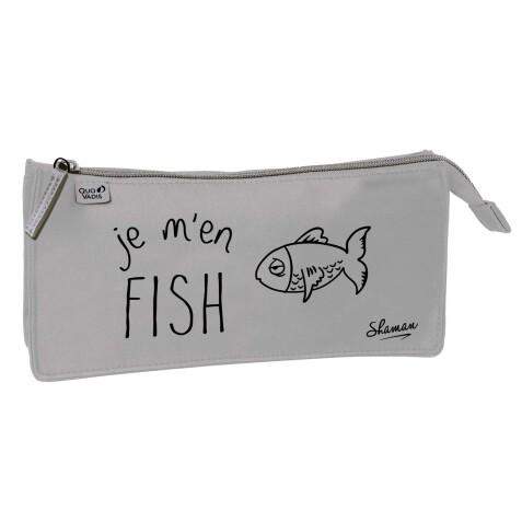 Quo Vadis - Trousse scolaire - Rectangle - Shaman - 23,5x11,5 cm - Toile (polyester) - 1 compartiment(s) -  par 8