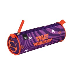 Quo Vadis - Trousse scolaire - Ronde - Space invaders - 23x8x8 cm - Toile (polyester) - 1 compartiment(s) -  par 8