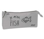 Quo Vadis - Trousse scolaire - Rectangle - Shaman - Fish - 23,5x11,5 cm Toile (polyester) - 1 compartiment(s)
