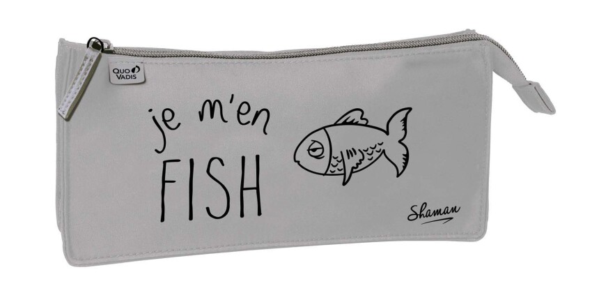 Quo Vadis - Trousse scolaire - Rectangle - Shaman - Fish - 23,5x11,5 cm Toile (polyester) - 1 compartiment(s)
