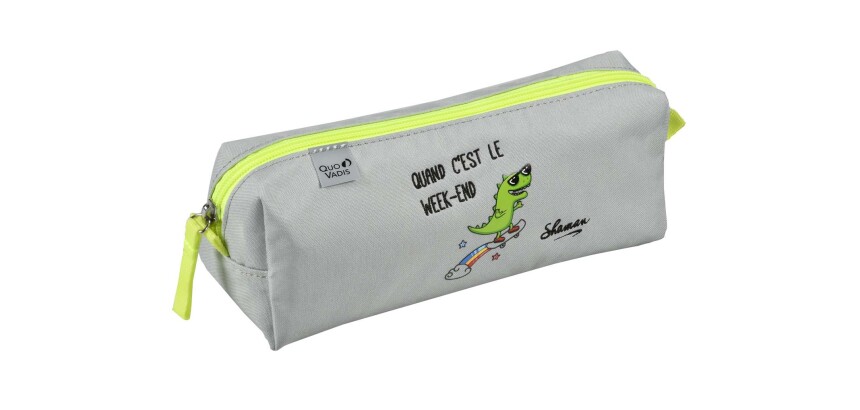 Quo Vadis - Trousse scolaire - Triangle - Shaman - 23x8x8 cm - Toile (polyester) - 1 compartiment(s) -  par 8