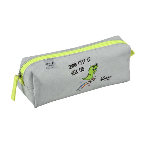 Quo Vadis - Trousse scolaire - Triangle - Shaman - 23x8x8 cm - Toile (polyester) - 1 compartiment(s) -  par 8
