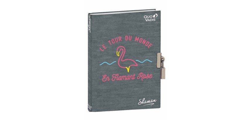 Quo Vadis - Journal intime - Shaman - Flamant - 12x17 cm