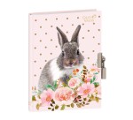 Quo Vadis - Journal intime - Mes potes à pattes mignons - Lapin fleurs - 12x17 cm