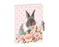 Quo Vadis - Journal intime - Mes potes à pattes mignons - Lapin fleurs - 12x17 cm
