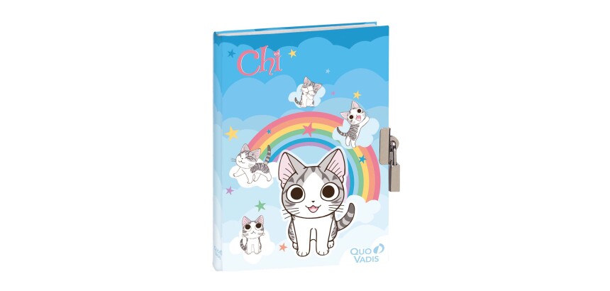 Quo Vadis - Journal intime - Chi - arc en ciel multi chat - 12x17 cm