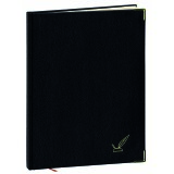 Quo Vadis - Livre d'or tranche dorée - Noir - 17x22 cm Papier Clairefontaine ivoire -