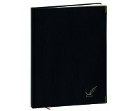 Quo Vadis - Livre d'or tranche dorée - Noir - 17x22 cm Papier Clairefontaine ivoire -