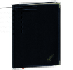 Quo Vadis - Livre d'or tranche dorée - Noir - 17x22 cm Papier Clairefontaine ivoire -