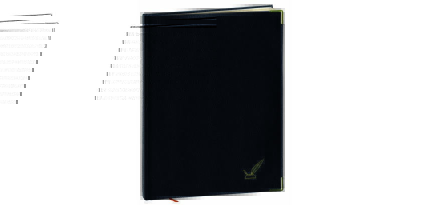 Quo Vadis - Livre d'or tranche dorée - Noir - 17x22 cm Papier Clairefontaine ivoire -
