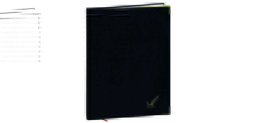 Quo Vadis - Livre d'or tranche dorée - Noir - 17x22 cm Papier Clairefontaine ivoire -