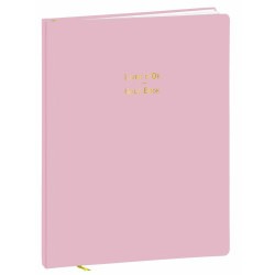 Quo Vadis - Livre d'or - Pastel - Rose clair - 21x27 cm