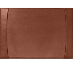 Quo Vadis - Sous-main à bandes latérales - Satiny -  56x38 cm - Cuir pleine fleur de vachette