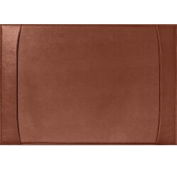 Quo Vadis - Sous-main à bandes latérales - Satiny -  56x38 cm - Cuir pleine fleur de vachette