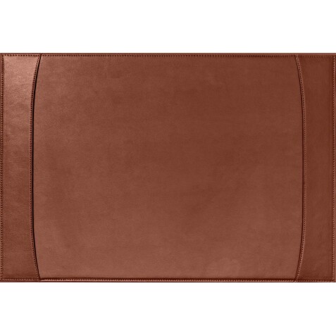 Quo Vadis - Sous-main à bandes latérales - Satiny -  56x38 cm - Cuir pleine fleur de vachette