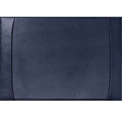 Quo Vadis - Sous-main à bandes latérales - Satiny - 56x38 cm Cuir pleine fleur de vachette