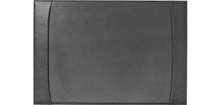 Quo Vadis - Sous-main à bandes latérales - Satiny -  56 x 38 cm - Cuir pleine fleur de vachette